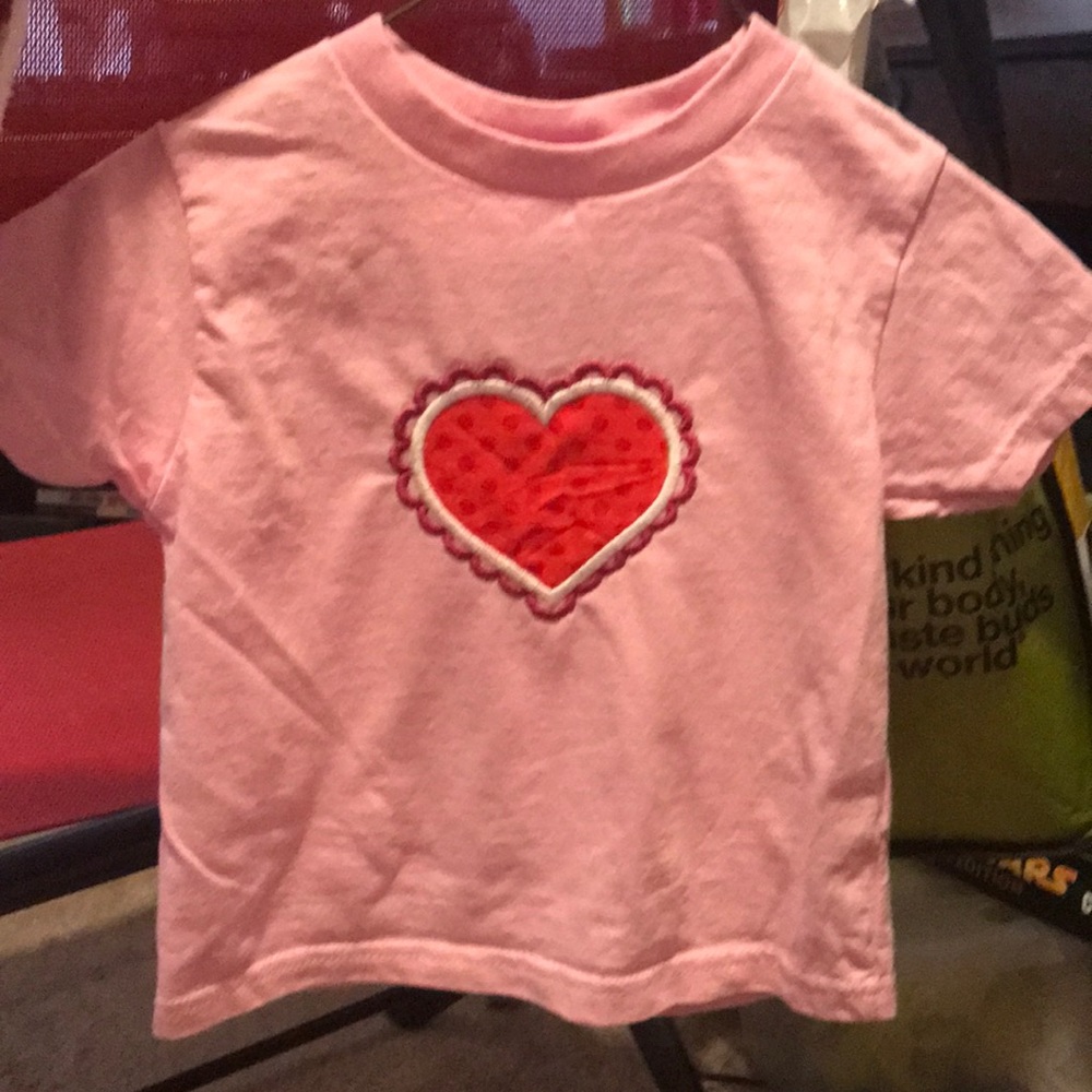 Toddler girls valentine shirt.